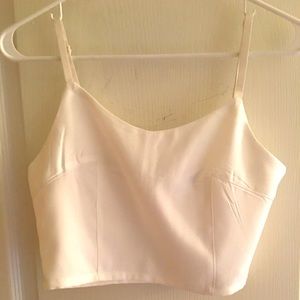 3/$25❗️Sale❗️White dressy crop top-Size Small NWOT